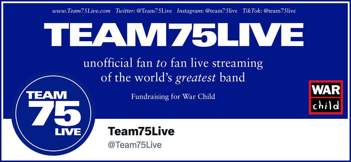Link to tweets by Team75Live (opens in new window)